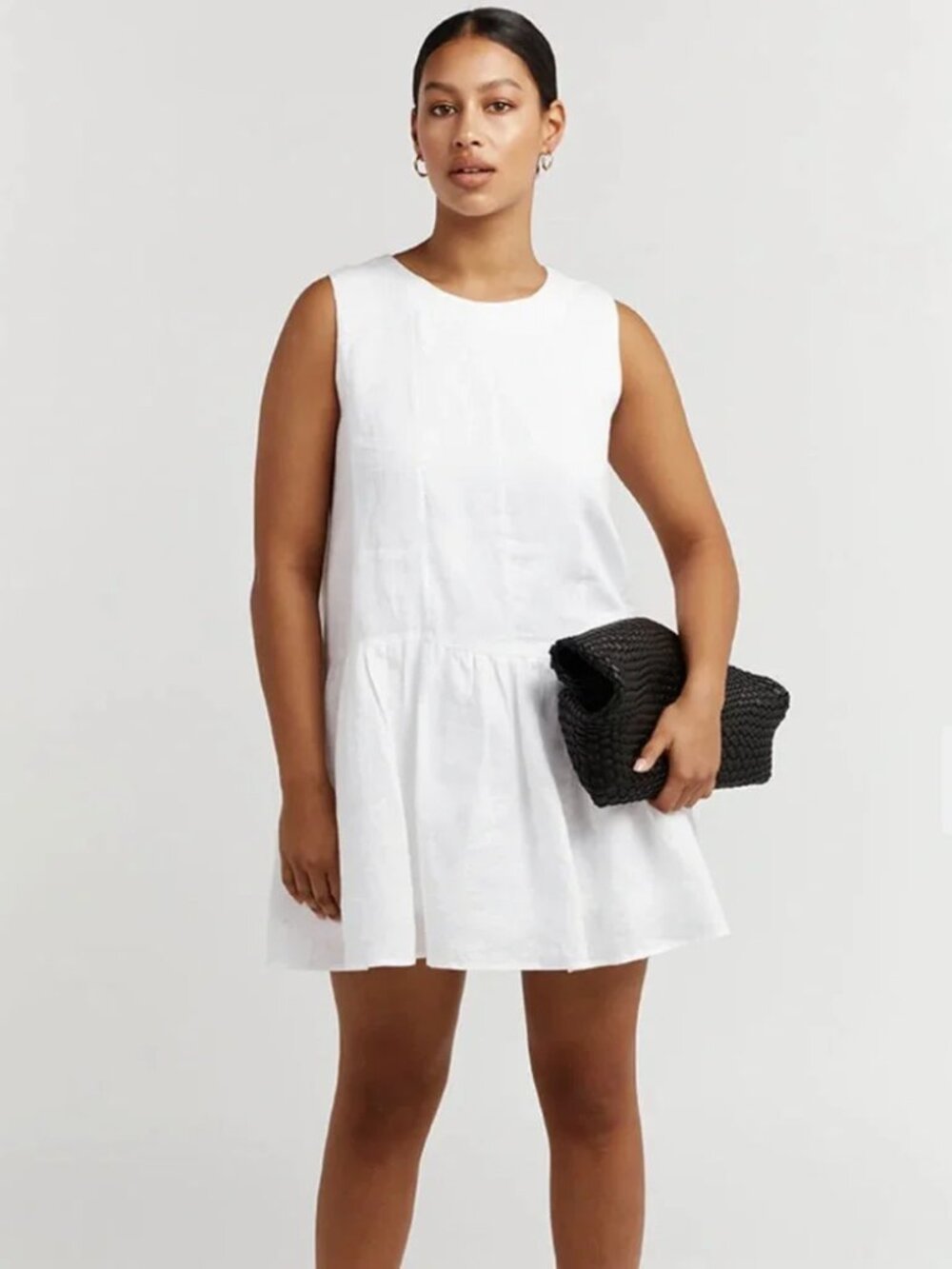 DISSH Joie Linen Babydoll Dress in White Size 2